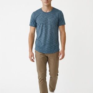 lululemon athletica Heathered  blue/ gray mix Short-Sleeve Crew Tee xl